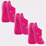Meia Antiderrapante 3 Pares Pilates Yoga Hidro Original Lupo