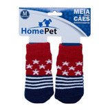 Meia Para Cães Gatos M Kit Com 4 Peças Antiderrapante