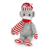 Meias Bearington Tricotadas Para Férias, Macaco De Pelúcia, 