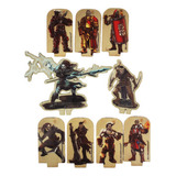 Meio Orcs Miniatura 2d Pvc Rpg Dnd Wargames Kit 9 Tokens