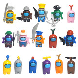 Melhor Amongus Brinquedo 16 Bonecos Blocos Montar Let´s Go 