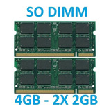 Memoria 4gb 2x 2gb Notebook Toshiba U305 Ddr2 Nova