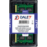 Memória Dale7 Ddr2 2gb 533 Mhz Notebook 16 Chips Kit 100