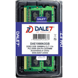 Memoria Dale7 Ddr3 2gb 1066 Mhz Notebook 1.5v Kit C/ 100