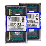 Memória Kingston Ddr2 1gb 667 Mhz Notebook Kit C/02 Unidades