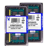 Memória Kingston Ddr2 2gb 667 Mhz Notebook 16 Chips Kit C/10