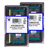 Memória Kingston Ddr3 4gb 1066 Mhz Notebook 1.5v - Kit C/ 02
