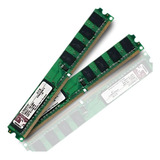 Memória Ram Kingston Kit 2x Ddr2 2gb 667mhz Verde Desktop