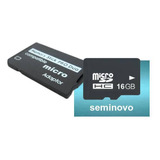 Memory Stick Pro Duo Adaptador + Cartão 16gb / Câmera Sony