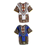 Men's 2 Piece Dashiki Shirt, African Hippie Clothing