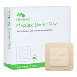 Mepilex Border Flex 7,5x7,5cm Curativo Molnlycke 5 Unidades
