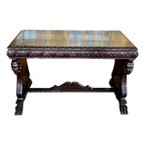 Mesa Antiga De Apresentação Estilo Renascença Em Madeira