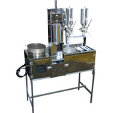 Mesa Bancada De Churros Inox 2 Doceira 1 Masseira Engrenagem