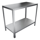 Mesa Bancada Reforçada Clínica Veterinária 100% Inox C/prat