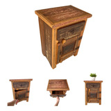 Mesa Cabeceira Criado Quarto Madeira Rustica Retrô Vintage