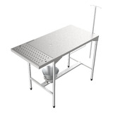 Mesa Cirúrgica Com Suporte Odontológico Veterinária Em Inox
