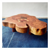 Mesa De Centro Tronco Jacarandá Anos 50 Original Vintage
