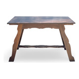 Mesa De Jantar Antiga Retangular Colonial Em Madeira Maciça