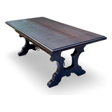 Mesa De Jantar Colonial Em Madeira Maciça