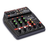 Mesa De Som Console Soundvoice Mc4-bt 110v/220v 4 Canais Bluetooth