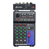 Mesa De Som Vedo A3 Para Automotivo Equalizador Mixer 48v+ Cor Preto