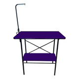 Mesa De Tosa Com Prateleira Cães E Gatos Profissional Roxo