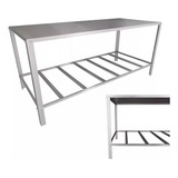 Mesa Inox 120x53x84cm Aço Inoxidável Alta Durabilidade Fácil