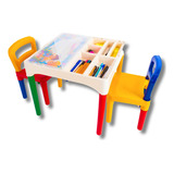 Mesa Mesinha Infantil Didática Com Cadeiras - Poliplac