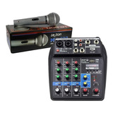 Mesa Mixer Mxt Bt 4 Canais + Microfone Leson Automotivo