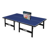 Mesa Ping Pong Mdp 15mm Olimpic 1013 + Kit Complero 5091 Cor Azul