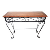 Mesa Provençal Aparador Ferro Madeira C/ Pés Decorativa Nova