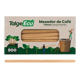 Mexedor De Café De Madeira Ecológico 110mm - Kit 10 Cxs Com 500un Talge