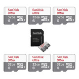 Micro Sd 32gb Sandisk Ultra 6 Unidades Promoção