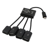 Micro Usb Hub Para Fêmea E 3 Usb 2.0 Host Adaptador De Cabo