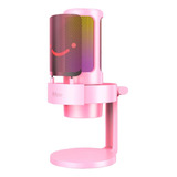 Microfone Ampligame Usb Fifine A8 Rosa Rosa Cor Rosa
