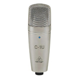 Microfone Behringer C1u Condensador Usb Profissional Cor Cinza