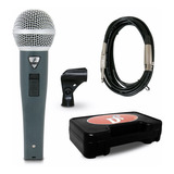 Microfone Dinâmico Arcano Rhodon-8b C/ Cabo Xlr-p10