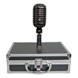 Microfone Dinâmico Arcano Vintage Vt-45 Bk1 Com Maleta