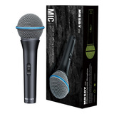 Microfone Dinâmico Vocal Mrsdy Dy23 Para Karaokê E Gravação