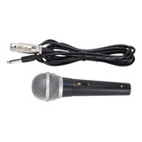 Microfone Dinâmico Vocal Xlr Xlr Para Cabo De 1/4 De Polegad
