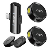 Microfone Duplo Kaidi Kmf4-c Wireless Usb-c Para Smartphones