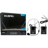 Microfone Duplo Sem Fio Headset + Transmissor Isnt Ksr Uhf