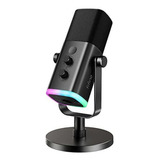 Microfone Fifine Xlr Am8 Dinâmico Cardioide Cor Preto
