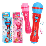Microfone Infantil Brinquedo Criança Som Sai Voz Som Musical
