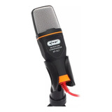 Microfone Knup Kp-917 Condensador Omnidirecional Cor Preto/cinza