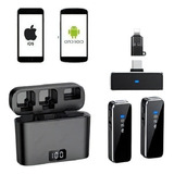 Microfone Lapela Bluetooth Para iPhone Android Estojo Visor Cor Preto