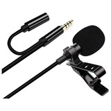 Microfone Lapela Celular Pc Câmera Ps4 Com Saida Para Fone