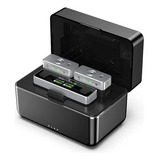 Microfone Lapela Duplo Sem Fio Ulanzi U-mic Am18 Preto