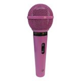 Microfone Le Son Sm 58 P-4 Dinâmico Cardioide Cor Rosa