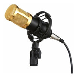Microfone Podcast Estúdio Profissional P/gravação, Bm800 Cor Dourado